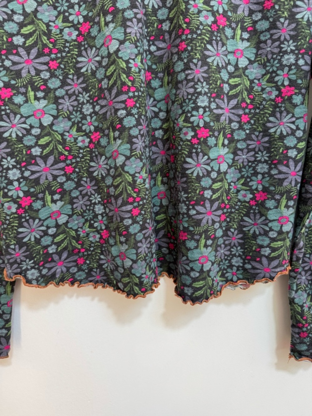 Natural Life Lily Cotton Floral Long Sleeve Tee Shirt Women’s XL Boho Elevated - Picture 5 of 12